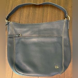 The Sak Shoulder Bag With Wallet Indigo Blue Pebbled Leather EUC